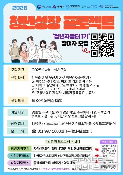 부산 동래구, 청년 취업창업 돕는 ‘청년자람터 1기’ 참여자 모집