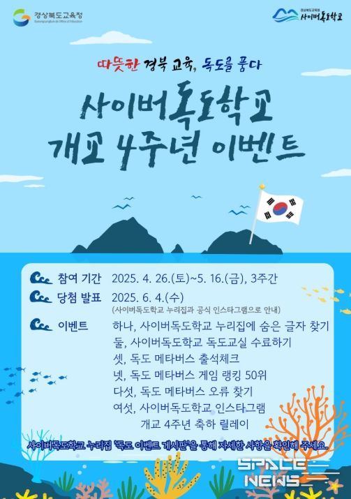 ‘사이버독도학교 개교 4주년 기념 이벤트’ 포스터