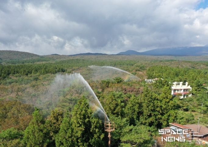 원격 가동 산불 소화시설