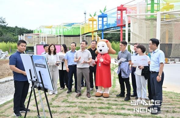 중구, 입화산 아이놀이뜰 공원 10월부터 시범운영…‘현장 간부회의’ 진행