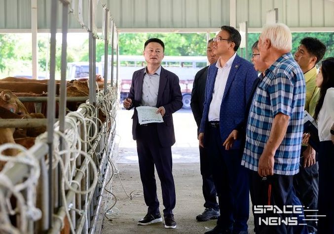 서귀포시 가축시장 방문한 오순문 시장