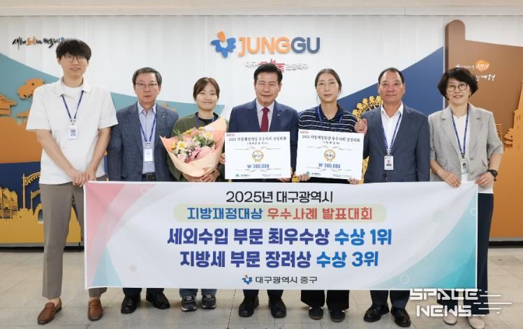 대구 중구, 대구시 지방재정대상 세외수입 최우수·지방세 장려상 수상