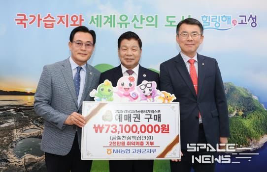 NH농협 고성군지부, 2025경남고성공룡세계엑스포 예매권 대량구매 동참