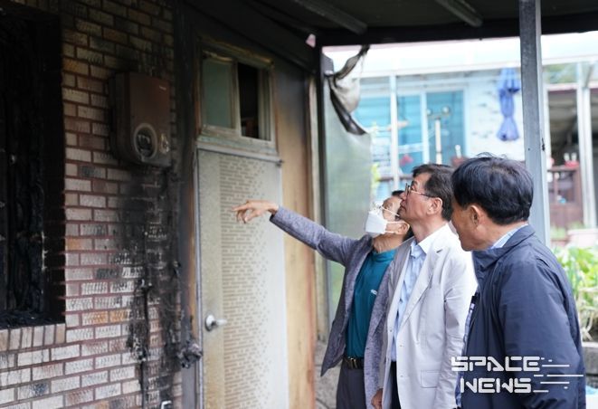 최훈식 장수군수, 주택화재 현장 방문