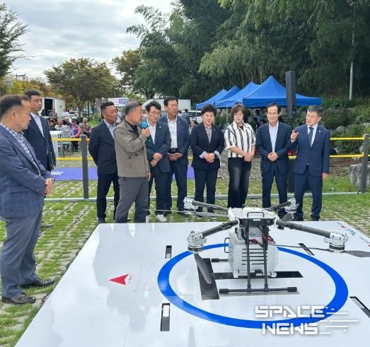 김제시, 드론배송 실증 시연회 성황리 개최
