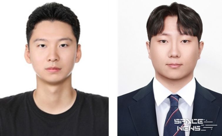 경상국립대학교(GNU) 공과대학 나노신소재융합공학과 석사과정 강호성 씨와 기계항공우주공학부 석사과정 최현민 씨(왼쪽부터).