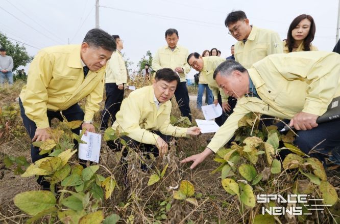 수확기 벼.논콩 피해 민생 현장방문