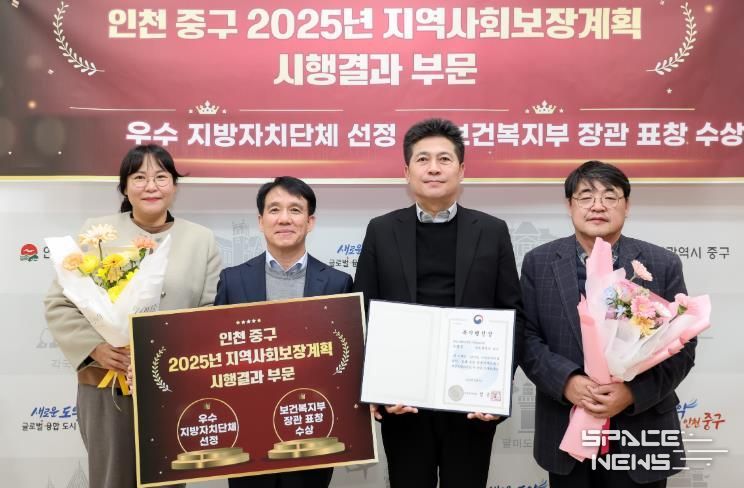 인천 중구, 보건복지부 ‘2025년 지역복지사업 평가’ 우수 지자체 선정