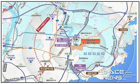 센텀2지구 도시첨단산업단지 위치도