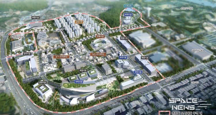 순천시가 우주항공산업진흥원의 입지 후보지로 제시한 연향들 도시개발사업 조감도