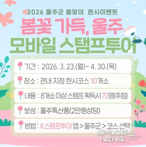 울주군, 봄맞이 한시 관광이벤트 진행